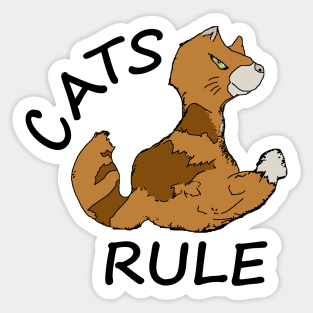 Cats Rule - Ginger Sticker